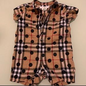 Burberry baby romper 9m
